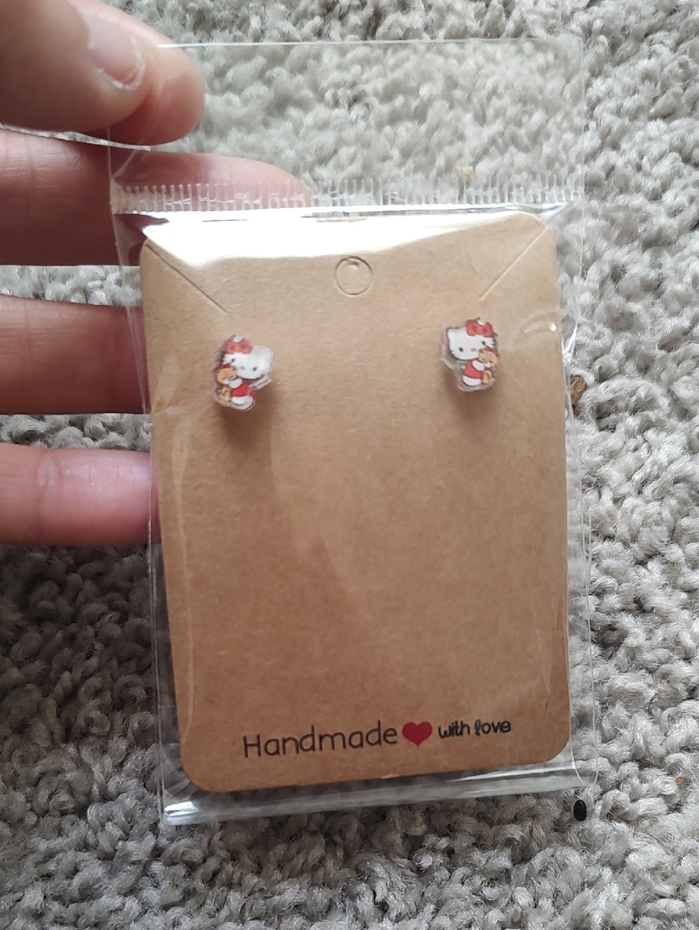 Sanrio Hello Kitty Red & White Tiny Stud Earrings